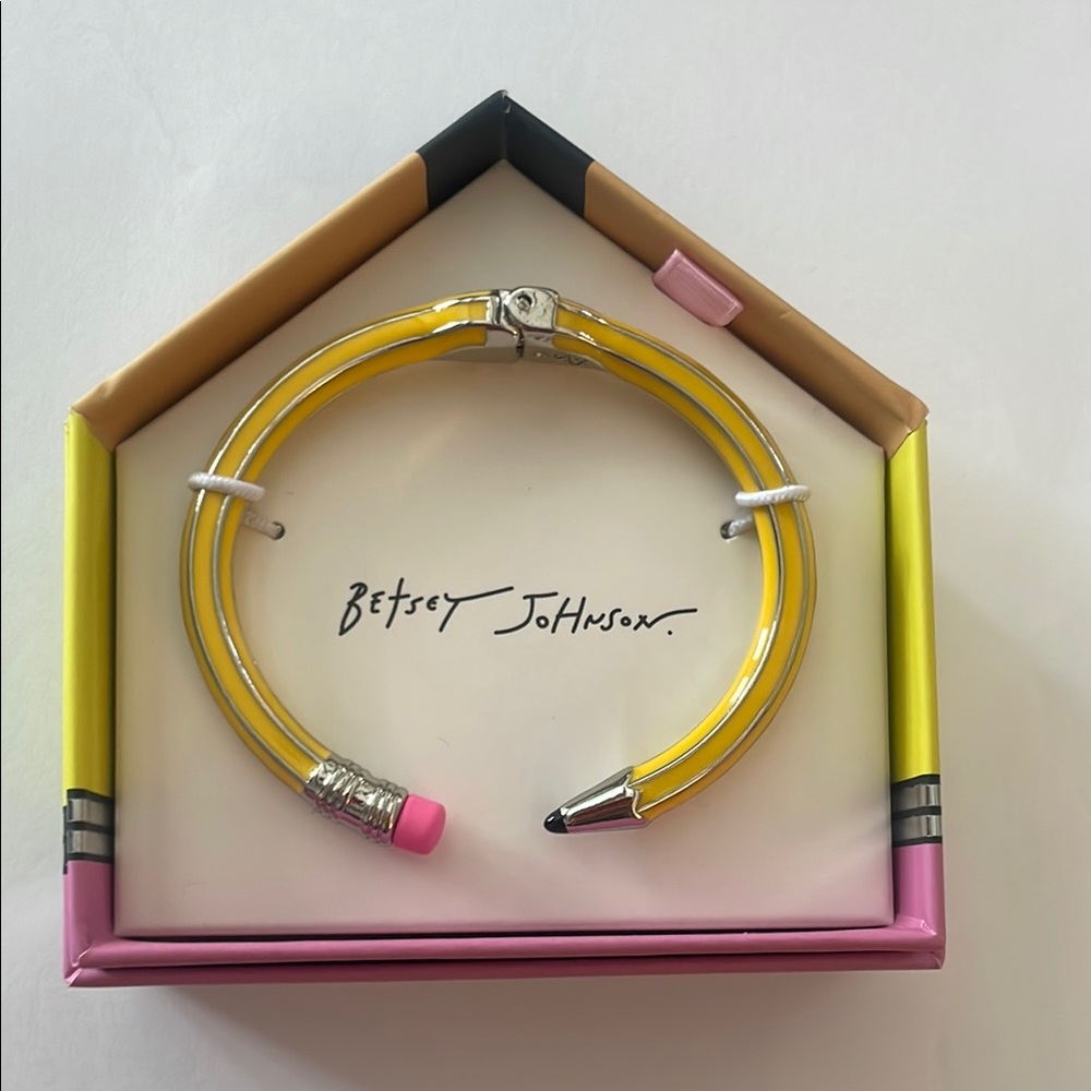 Betsey Johnson Vibrant Yellow Pencil Bangle